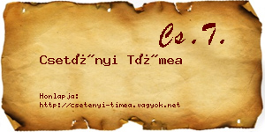 Csetényi Tímea névjegykártya