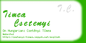 timea csetenyi business card